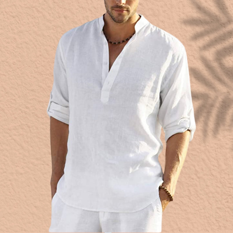 Jorge |  Camisa informal de manga larga de lino