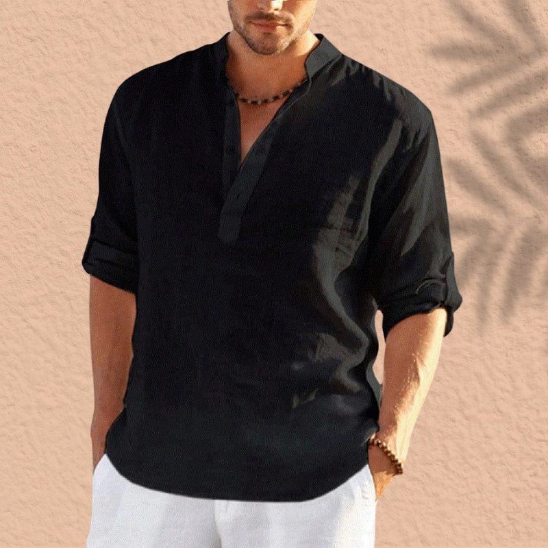 Jorge |  Camisa informal de manga larga de lino